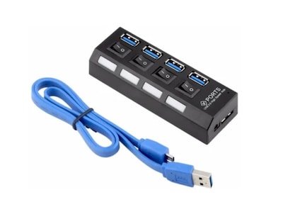 Foto 1 | Foto 1 | Hub Usb 3.0 Con Switch Led Laptop Pc Mac 4 Puertos