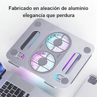 Foto 2 | Foto 2 | Base Enfriadora Ventilador Soporte Para Laptop Modelo Gris