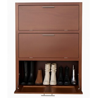 Foto 5 | Foto 5 | Zapatero Hogare De Madera De Encino / 24 Pares + Compartimientos Para Botas