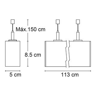 Foto 7 | Foto 7 | Estevez Luminaria Lineal Led Suspendida Cosmic 36.4w 4400 Lm Negro Ip20