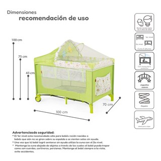 Foto 5 | Foto 5 | Cuna Corral Plegable Con Cambiador Y Dos Niveles D Bebe