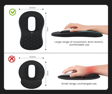 Foto 3 | Foto 3 | Alfombrilla Lab.g De Ratón Con Diseño De Masaje Negra