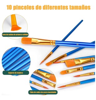 Foto 5 | Foto 5 | Kit De Pintura Acrílica Y Lienzos Pinceles Multicolor