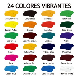 Foto 6 | Foto 6 | Kit De Pintura Acrílica Y Lienzos Pinceles Multicolor