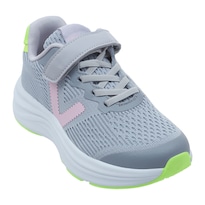 Tenis Junior Victoria Raset Jr Gris-rosa-verde