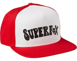 Gorra Fox Supr Trick Snapback Ajustable Blanco/rojo Hombre