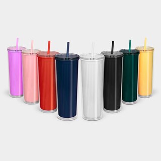 Foto 1 | Foto 1 | Paquete Con 10 Piezas De Vaso Publicitario De Plástico Doble Pared Con Popote