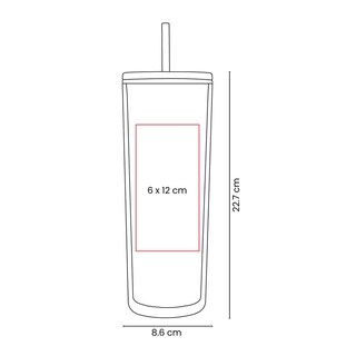 Foto 4 | Foto 4 | Paquete Con 10 Piezas De Vaso Publicitario De Plástico Doble Pared Con Popote