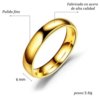 Foto 2 | Foto 2 | Anillo De Titanio Xtellar Talla 6 Joya Unisex Resistente Para Parejas 6 Mm