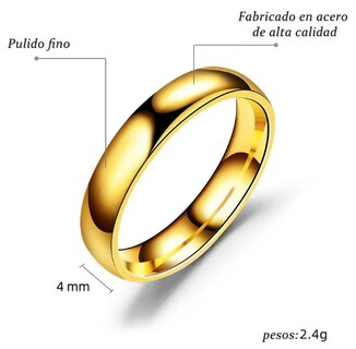 Foto 4 | Foto 4 | Anillo De Titanio Xtellar Talla 12 Joya Unisex Resistente Para Parejas 4 Mm