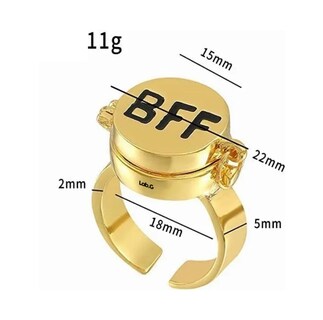 Foto 2 | Foto 2 | Anillos Lab.g Para Mejores Amigos 2 Pzas Dorado