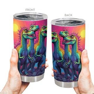 Foto 4 | Foto 4 | Taza De Café Tumbler Oasisdream De 600 Ml Con Estampado De Dinosaurios - Venta Internacional.