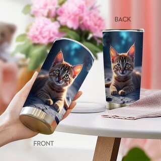 Foto 1 | Foto 1 | Taza De Viaje Oasisdream Vaso De 600 Ml Con Estampado De Gatos - Venta Internacional.