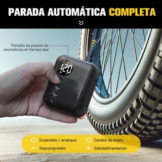 Foto 6 | Foto 6 | Inflador De Aire Para Bicicleta Con Motor Sin Escobillas Arranque De Alta Presión Compacto Y Portátil