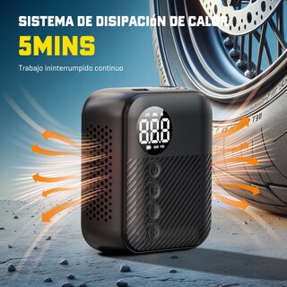 Foto 7 | Foto 7 | Inflador De Aire Para Bicicleta Con Motor Sin Escobillas Arranque De Alta Presión Compacto Y Portátil