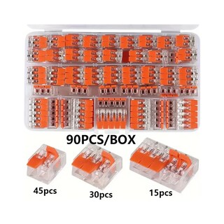 Foto 2 | Foto 2 | Kit 90 Conector De Empalme Lab.g Eléctricos Rápidos Palanca Naranja