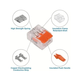 Foto 4 | Foto 4 | Kit 90 Conector De Empalme Lab.g Eléctricos Rápidos Palanca Naranja