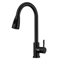 Grifo Lab.g Cocina Monomando Extraíble Tarja Inoxidable Negro Mate