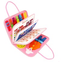 Tablero Sensorial Xtellar Montessori 7 En 1 Astronauta Rosa