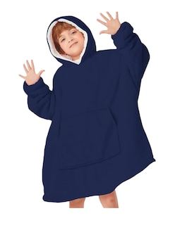 Foto 1 | Foto 1 | Sudadera Cobija Xtellar Con Capucha Borrega Azul