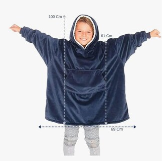 Foto 3 | Foto 3 | Sudadera Cobija Xtellar Con Capucha Borrega Azul