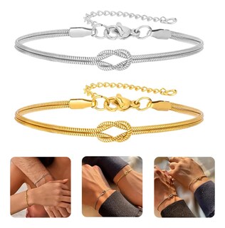 Foto 1 | Foto 1 | Pulsera De Parejas Xtellar Acero Inoxidable Nudo De Amor