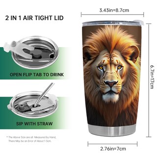 Foto 2 | Foto 2 | Taza De Viaje Oasisdream Vaso De 600 Ml Con Estampado De Leones - Venta Internacional.
