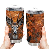 Taza Taza Tumbler Oasisdream De Acero Inoxidable 600 Ml Con Estampado De Ciervos - Venta Internacional.
