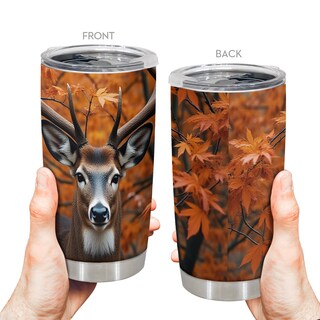 Foto 1 | Foto 1 | Taza Taza Tumbler Oasisdream De Acero Inoxidable 600 Ml Con Estampado De Ciervos - Venta Internacional.