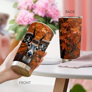 Foto 4 | Foto 4 | Taza Taza Tumbler Oasisdream De Acero Inoxidable 600 Ml Con Estampado De Ciervos - Venta Internacional.