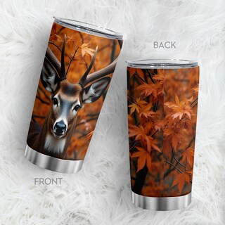 Foto 5 | Foto 5 | Taza Taza Tumbler Oasisdream De Acero Inoxidable 600 Ml Con Estampado De Ciervos - Venta Internacional.