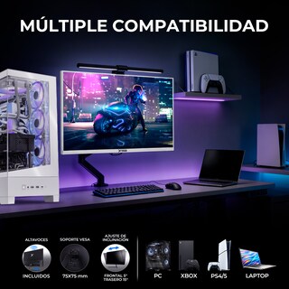 Foto 7 | Foto 7 | Monitor Gamer 24.5 Xtreme Pc Gaming Infinite Game 5ms 100hz Fhd Ips Hdmi Altavoces Adaptive-sync Blanco Mxtwt245f