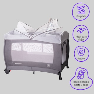 Foto 3 | Foto 3 | Cuna Corral Bebe Extra Grande Aeiou Bc003 Cambiador Dark Grey