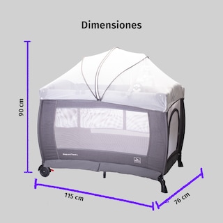 Foto 7 | Foto 7 | Cuna Corral Bebe Extra Grande Aeiou Bc003 Cambiador Dark Grey