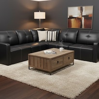 Sala Esquinera Cómoda Con Descansabrazos Esquinero Naty Negra Reinicia 21 Muebles