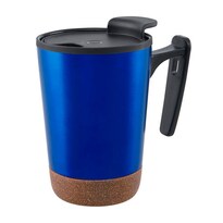 Taza Doble Pared Acero/corcho Con Tapa 300 Ml-kilia
