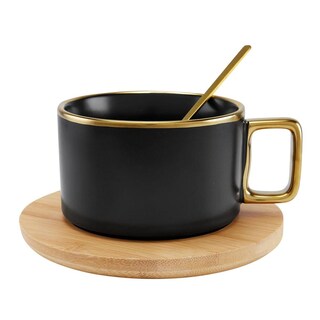 Foto 2 | Foto 2 | Taza Promocional De Cerámica Base De Bambú Y Cuchara Dorada-mabum