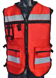 Foto 1 | Foto 1 | Chaleco Seguridad Industrial Brigadista Reflejante Textil Rojo