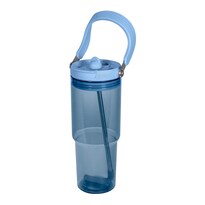 Termo Promocional De Plástico Con Popote Automático Y Tapa Push-graben