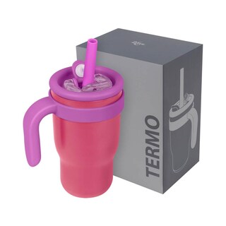 Foto 4 | Foto 4 | Termo Promocional Compacto De Acero Inoxidable Con Popote