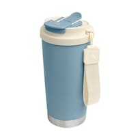 Termo Metálico Con Doble Pared Tapa Dual Y Asa Lateral Para Fácil Transporte.