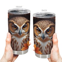 Taza De Café Tumbler Oasisdream De Acero Inoxidable 600 Ml Con Estampado De Búhos - Venta Internacional.