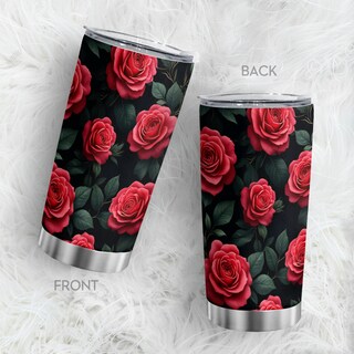 Foto 1 | Foto 1 | Taza De Café Travel Tumbler Oasisdream De 600 Ml Con Estampado De Rosas - Venta Internacional.