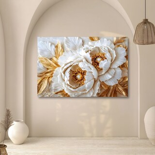 Foto 2 | Foto 2 | Cuadro Decorativo Botánica 70x100cm Peonias Etéreas