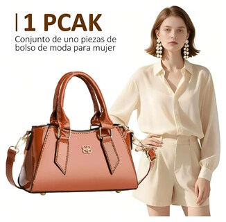 Foto 3 | Foto 3 | Bolsa Tote Xtellar De Pu Impermeable Antirayaduras Con Costuras Reforzadas Café