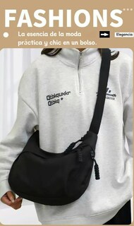 Foto 2 | Foto 2 | Bolsa Bandolera Xtellar De Gran Capacidad Impermeable Con Compartimentos Organizadores Negro