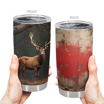 Vaso Oasisdream De Acero Inoxidable De 600 Ml Con Estampado De Renos - Venta Internacional.