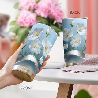 Foto 1 | Foto 1 | Taza De Café Tumbler Oasisdream De Acero Inoxidable 600 Ml Con Estampado Floral - Venta Internacional.
