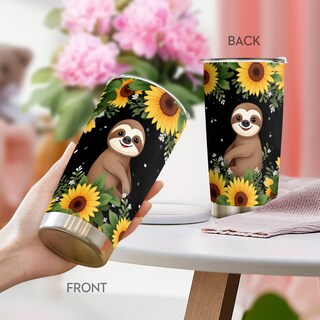 Foto 1 | Foto 1 | Taza De Café Tumbler Oasisdream De Acero Inoxidable 600 Ml Con Estampado De Perezosos - Venta Internacional.