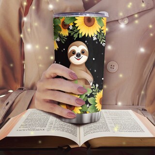 Foto 6 | Foto 6 | Taza De Café Tumbler Oasisdream De Acero Inoxidable 600 Ml Con Estampado De Perezosos - Venta Internacional.